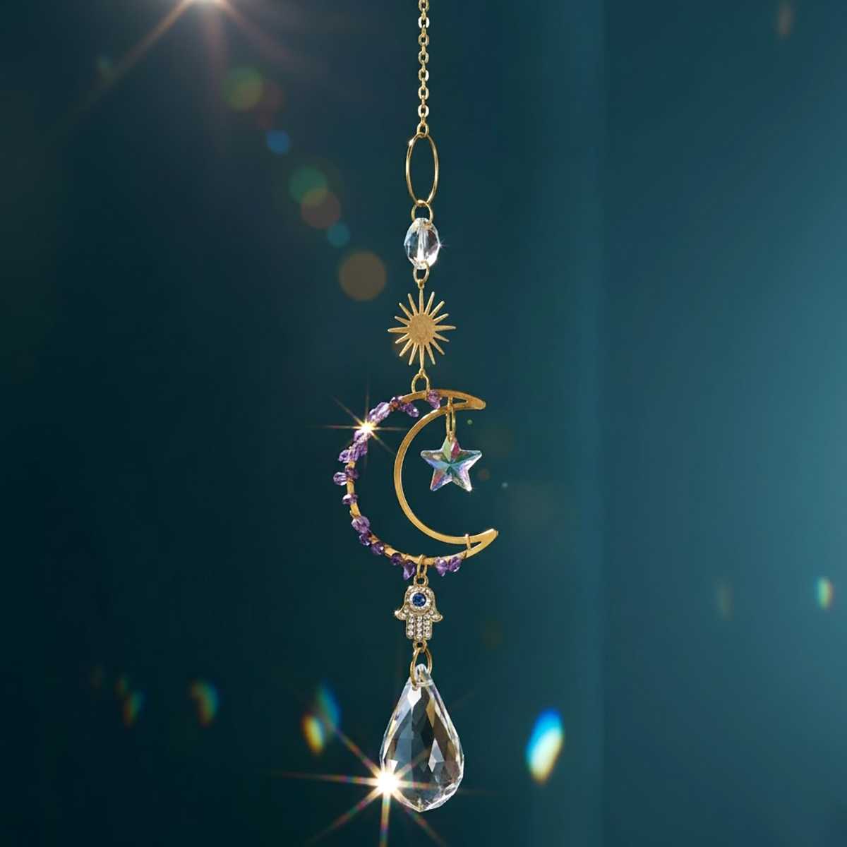 celestial crescent moon suncatcher 01
