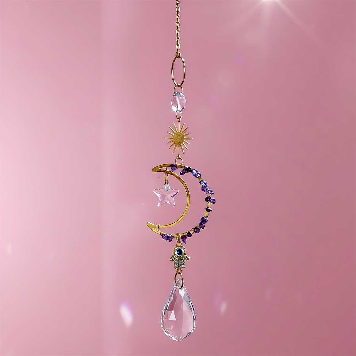 celestial crescent moon suncatcher 03