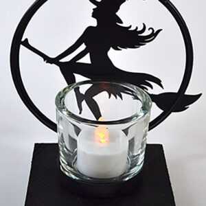 6" Witch by Moonlight tealight holder