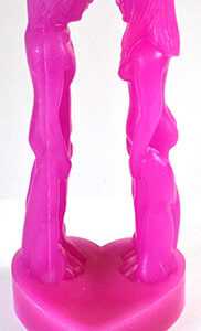 8" Pink Face to Face candle
