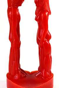 8" Red Face to Face candle