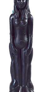 8" Black Female candle