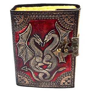 Red Dragon Leather Journal with Latch