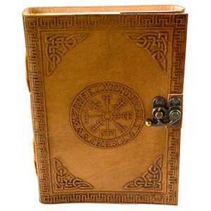 Rune leather journal with latch