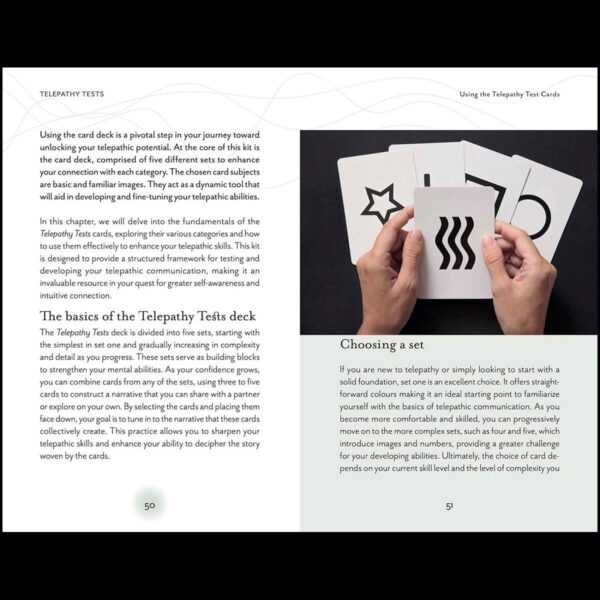 Telepathy using cards to train
