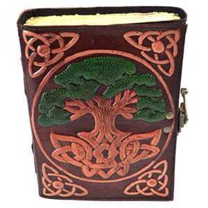 Tree of Life Leather Journal with Latch