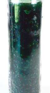 Green 7-day jar candle