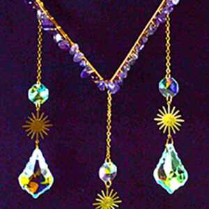 17" Amethyst Heart sun catcher