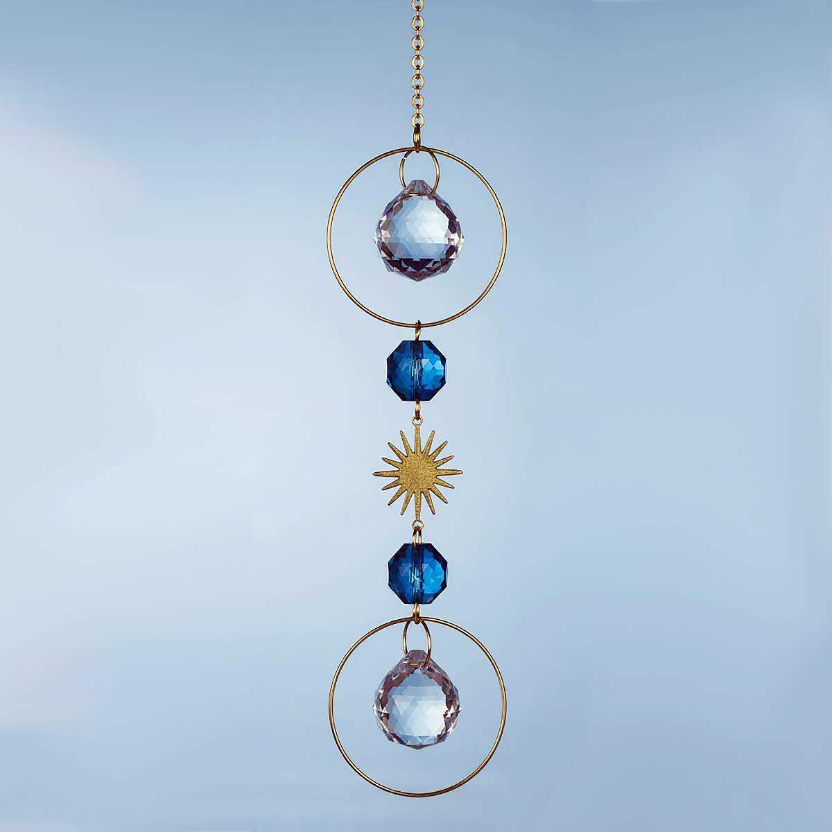 a blue crystal suncatcher