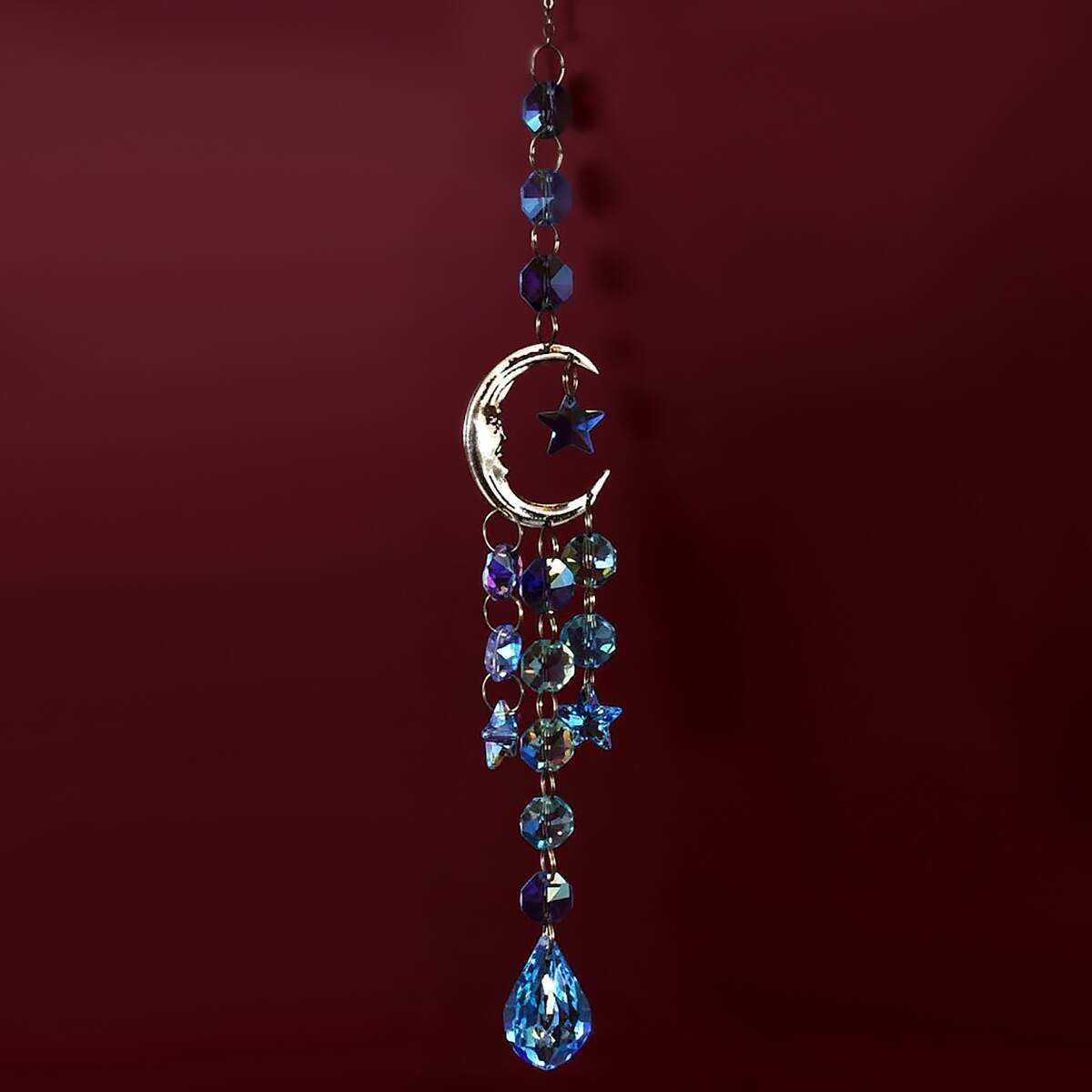 crescent moon suncatcher 18 inch