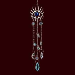 evil eye suncatcher 12 inch hanging in window