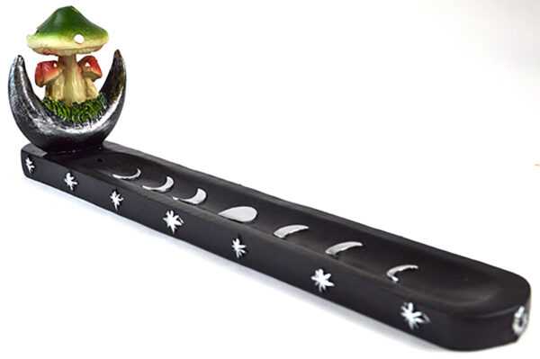 Mushroom Moon Stick Incense Burner 10"