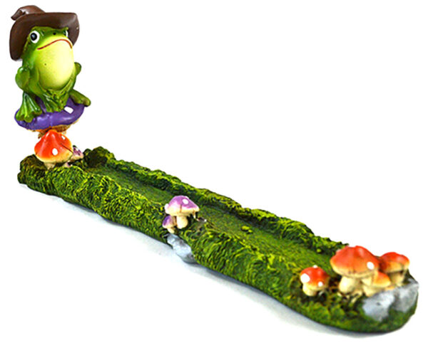 Frog Stick Incense Burner 10"