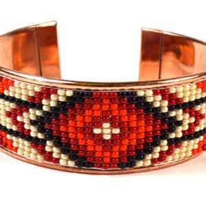 Czech Beaded Copper bracelet