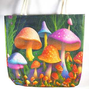 17" x 17" Mushroom tote bag