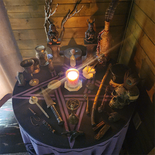 witch altar set up witch altar set up