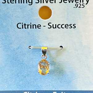 Citrine pendant silver
