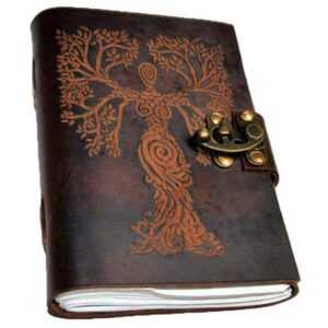 Tree of Life Goddess Leather Journal