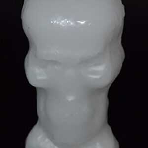 5" White Skull candle