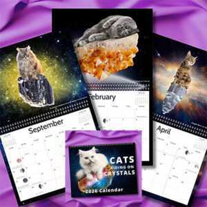 2026 Cats Riding on Crystals calendar