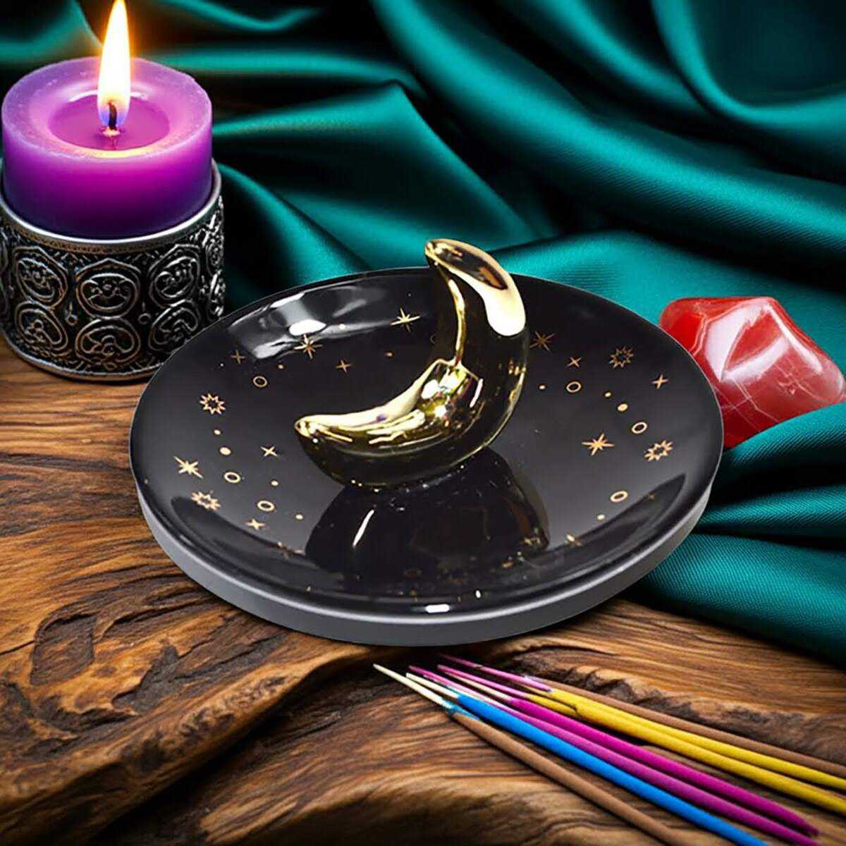 Crescent Moon Incense Burner coexist thealtpath