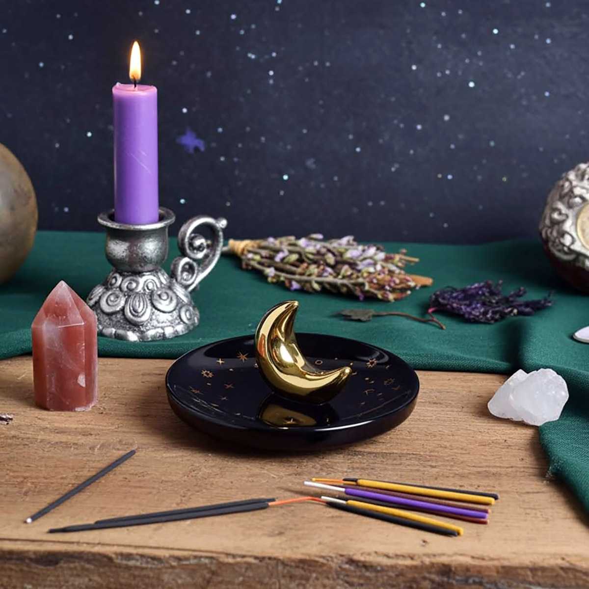Crescent Moon Stick Incense Burner