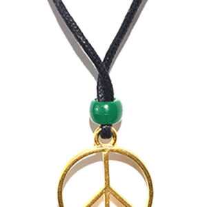 1&apos; peace sign, gold amulet
