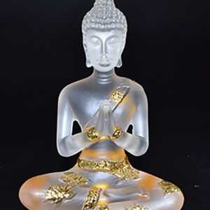 4 1/4" Buddha Clear/ Gold