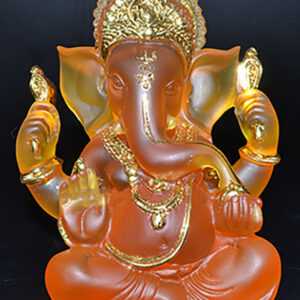 5" Ganesh Orange/ Gold