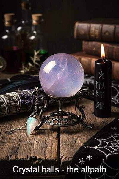 Scrying balls for divination work in real crystal, available to purchase online and in store