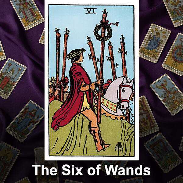 six of wands meaning rider waite