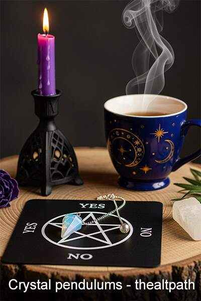 Crystal pendulums in different stones and sizes