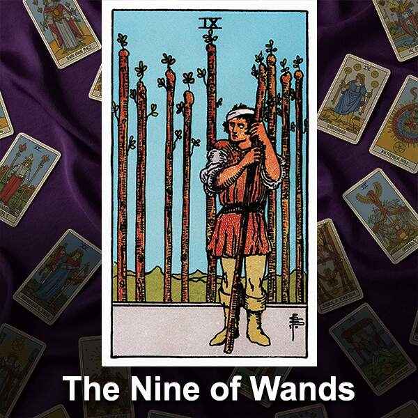 nine of wands rider-waite tarot lessons