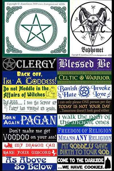 Shop pagan and witchy bumper stickers online with clear designs and simple styles.