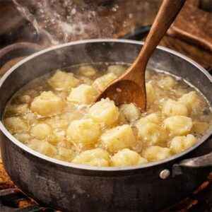 boiling potatoes