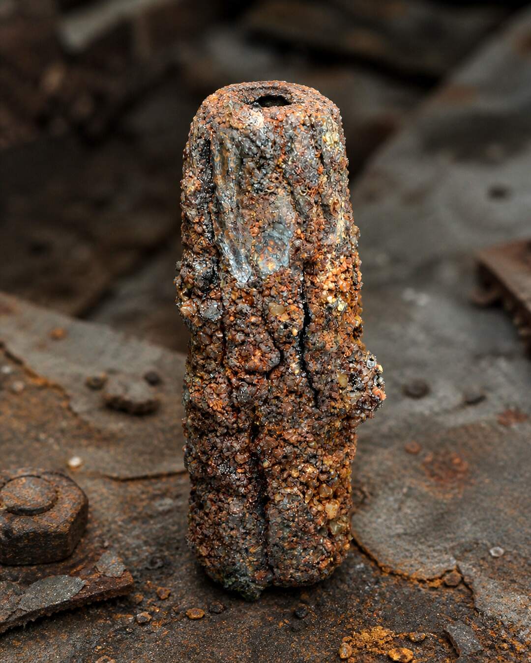 rusted iron Gerzeh bead